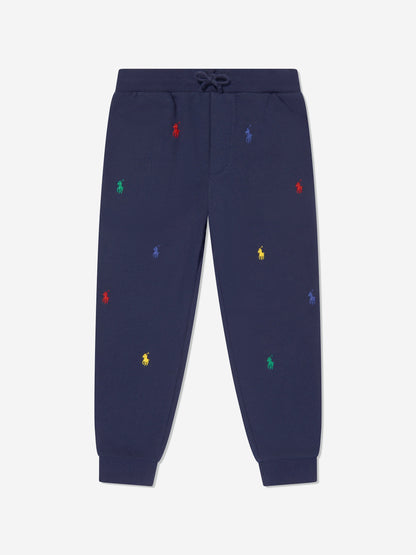 Ralph Lauren 男童多徽标慢跑裤（海军蓝）