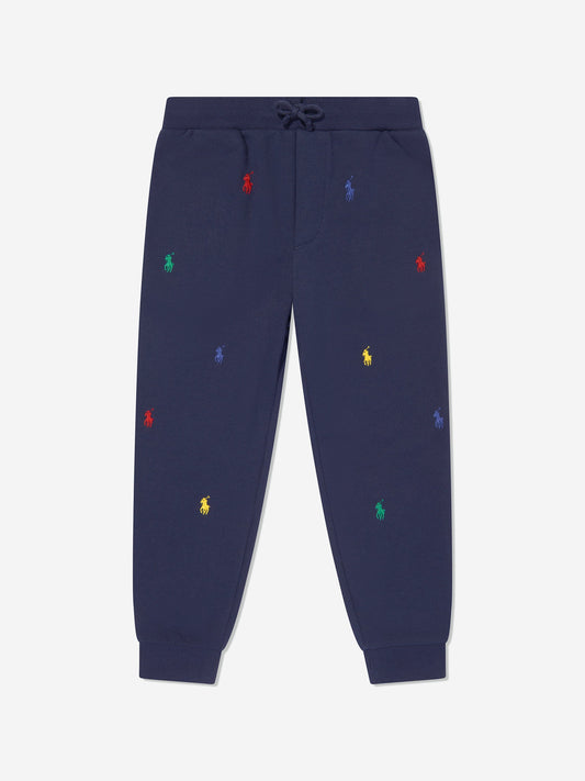 Ralph Lauren 男童多徽标慢跑裤（海军蓝）