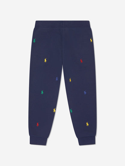 Ralph Lauren 男童多徽标慢跑裤（海军蓝）
