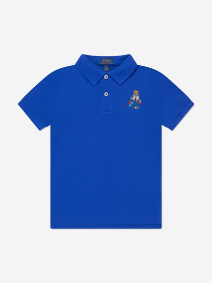 男孩蓝色小熊 Polo 衫
