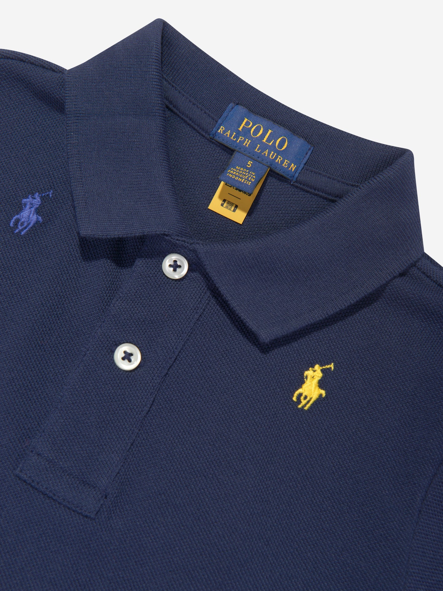 男童海军蓝徽标 Polo 衫