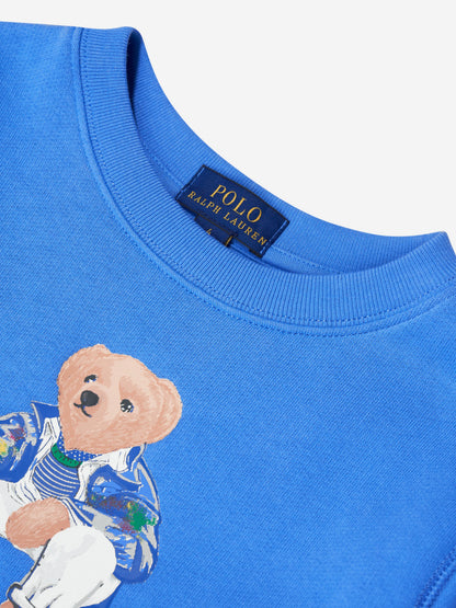 男童蓝色 Polo Bear 运动衫