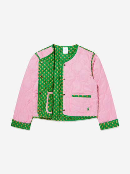 Ralph Lauren 女童双面绗缝夹克（粉色）