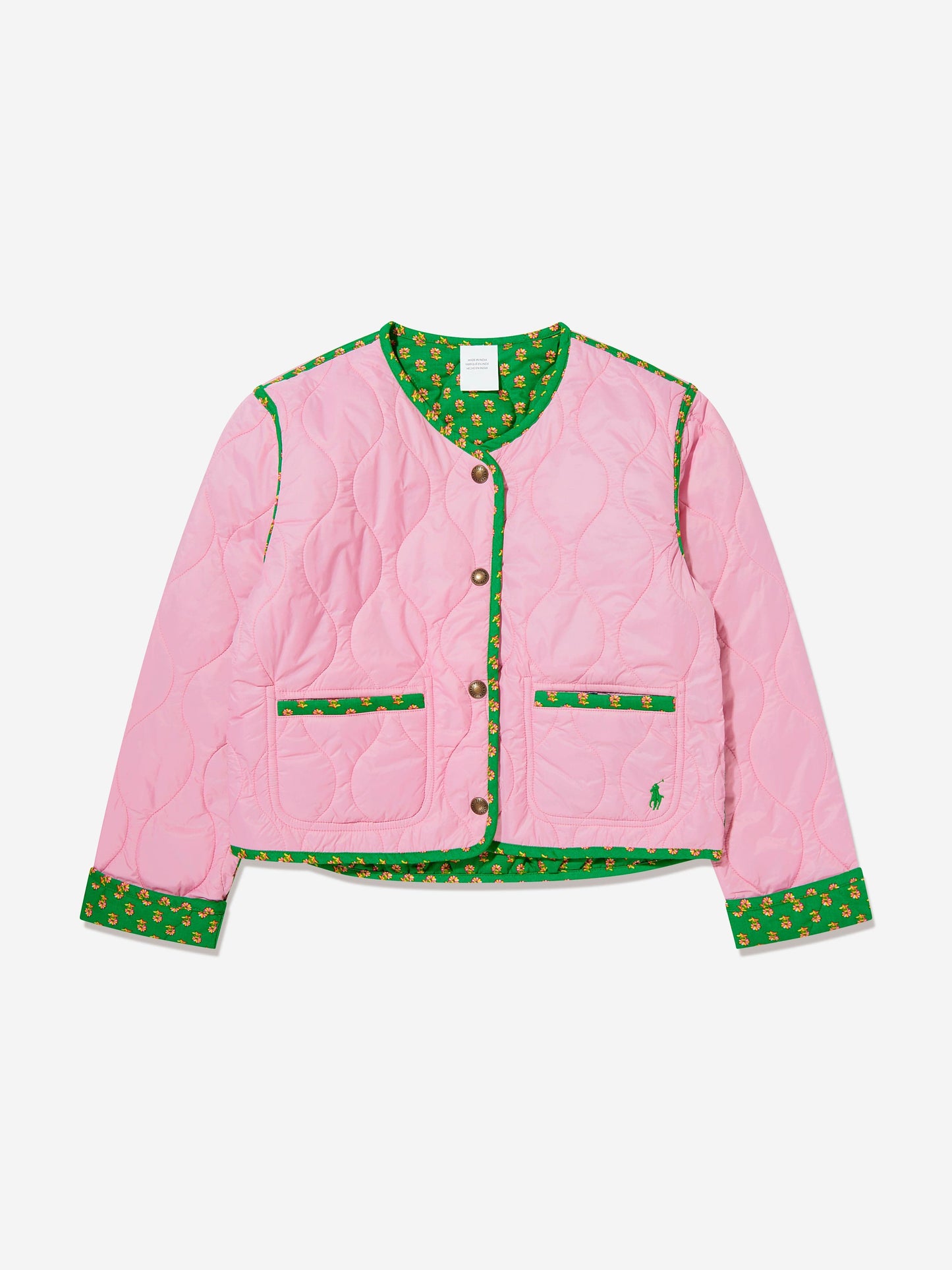 Ralph Lauren 女童双面绗缝夹克（粉色）