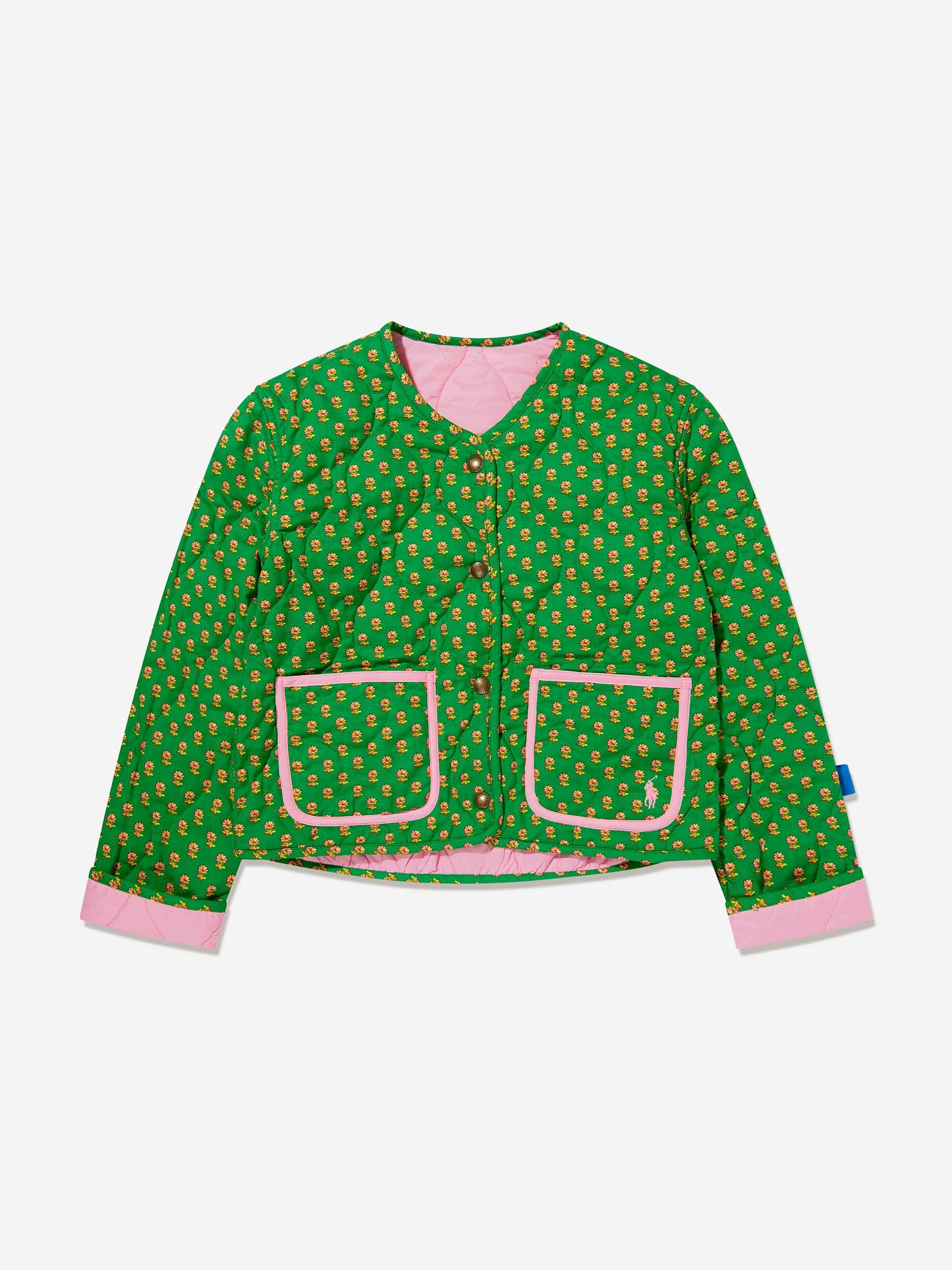 Ralph Lauren 女童双面绗缝夹克（粉色）