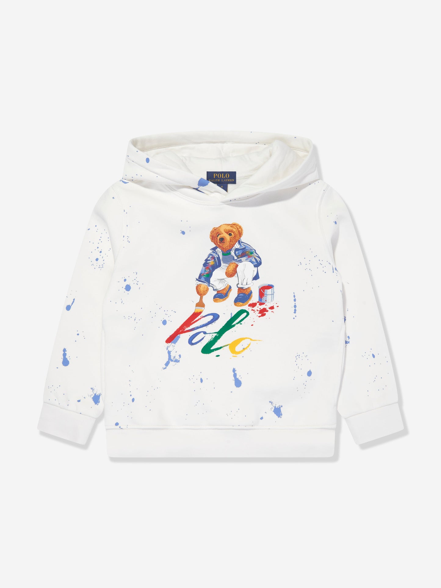男童白色 Polo Bear 连帽衫