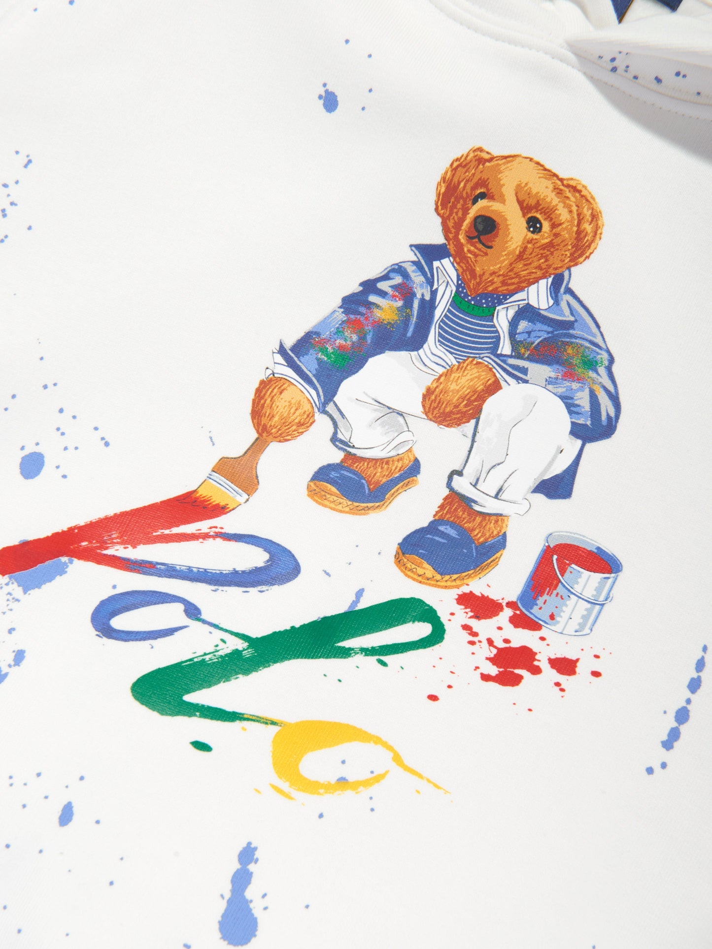 男童白色 Polo Bear 连帽衫