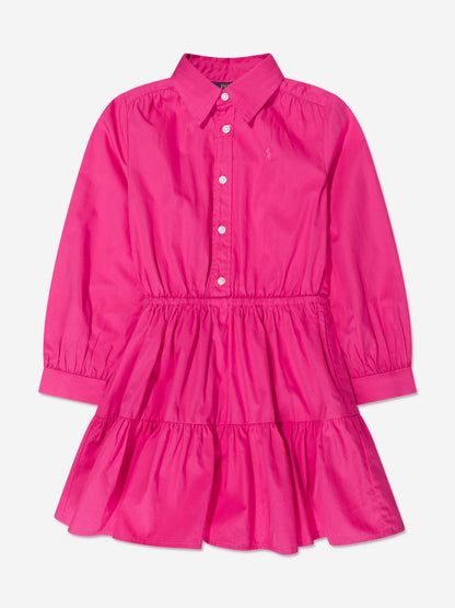 Ralph Lauren 女童粉色多层衬衫裙
