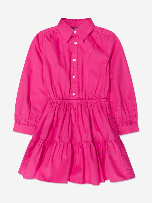 Ralph Lauren 女童粉色多层衬衫裙