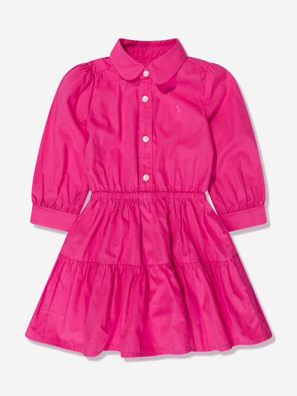 Ralph Lauren 女童粉色多层衬衫裙