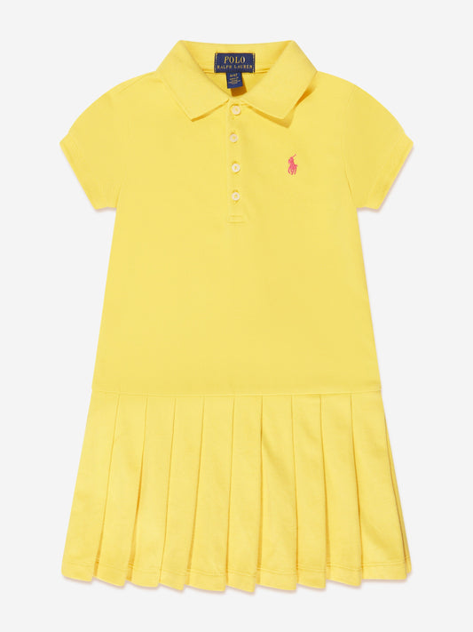 Ralph Lauren 女童黄色 Polo 连衣裙