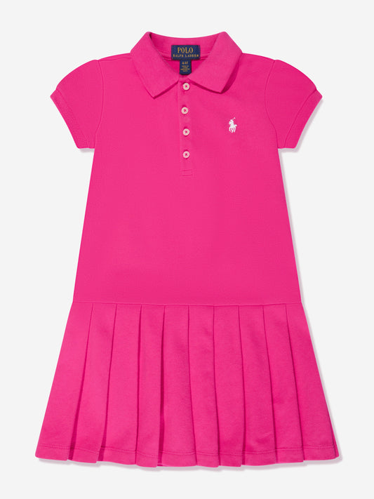 女童粉色 Polo 裙