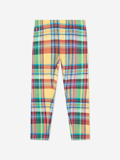 女童多色格子紧身裤