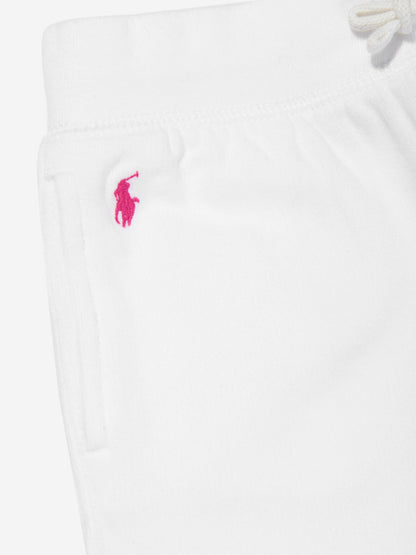 Ralph Lauren 女童白色徽标慢跑裤