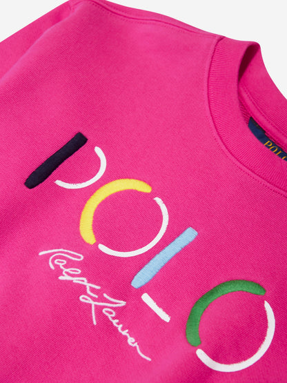 女童粉色 Polo 衫