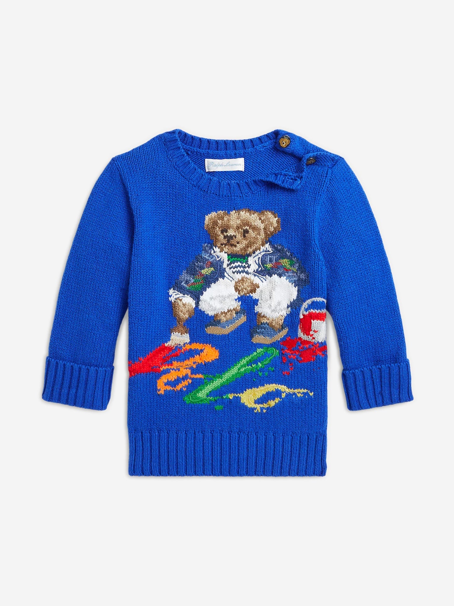 男婴蓝色 Polo Bear 套头衫