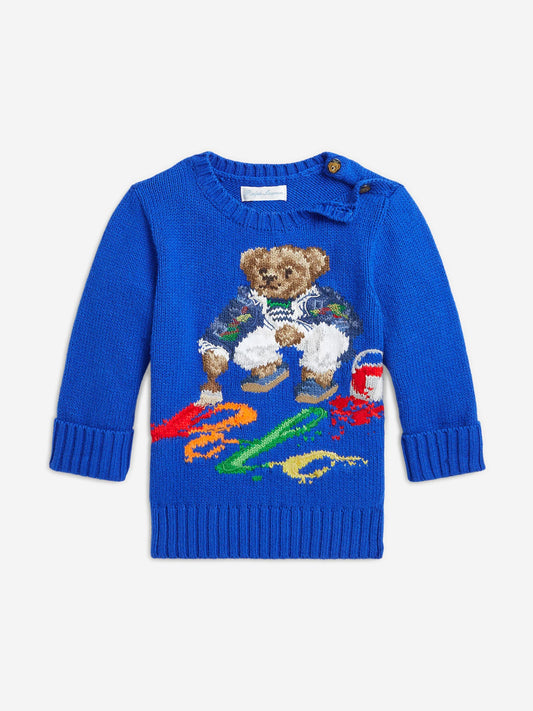 男婴蓝色 Polo Bear 套头衫