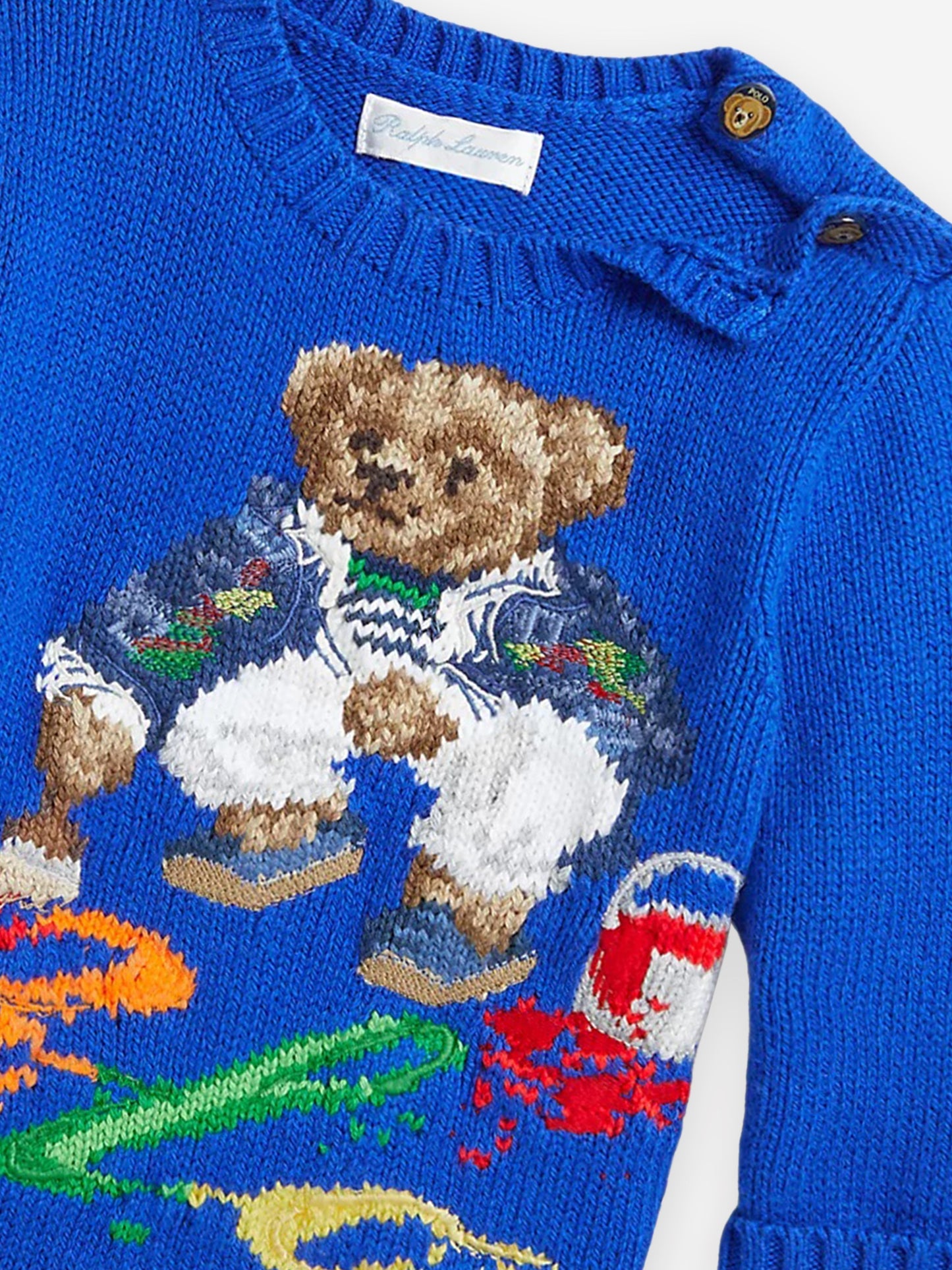 男婴蓝色 Polo Bear 套头衫