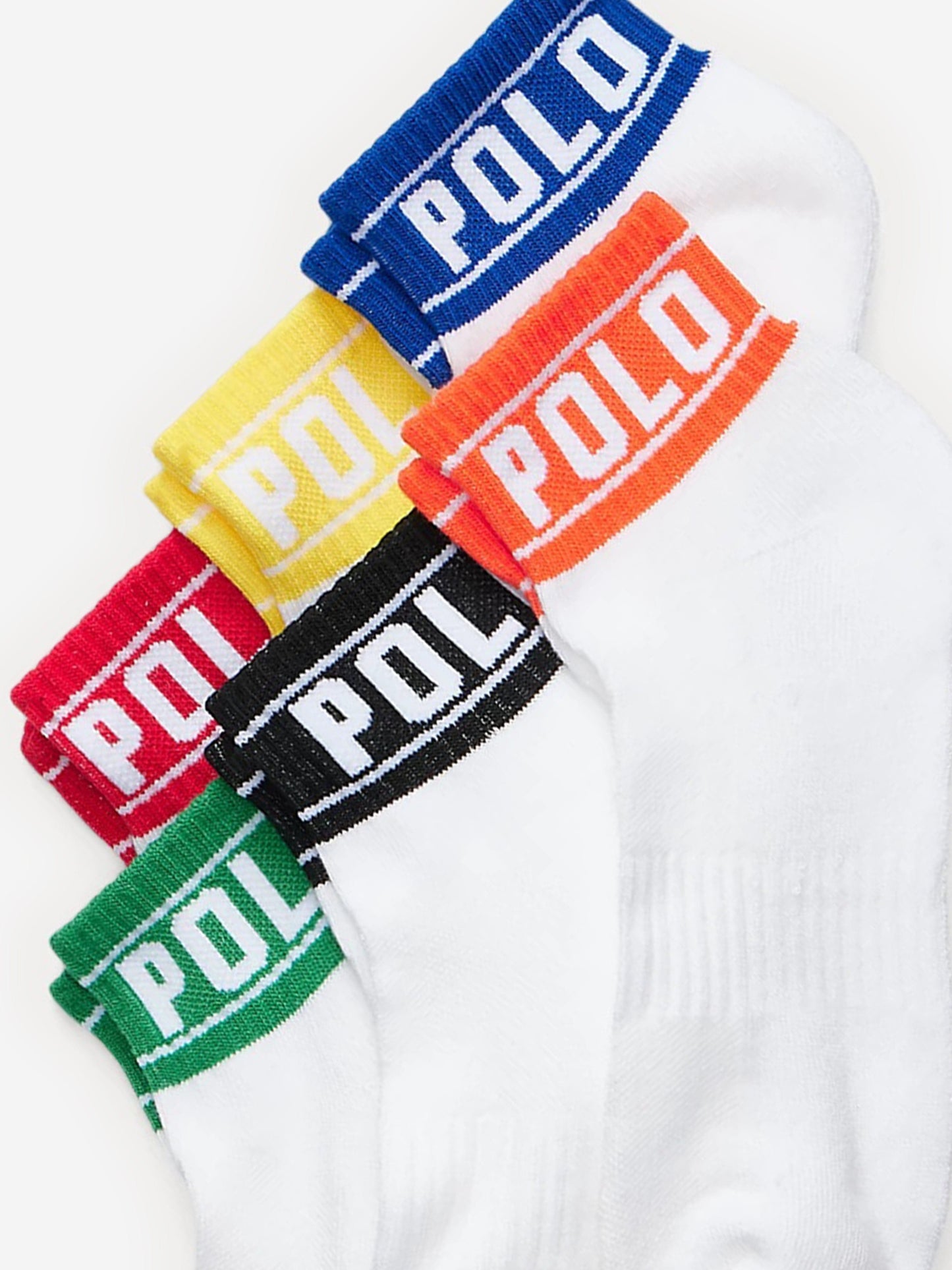 Ralph Lauren 男童 Polo 条纹袜子 6 双装（多色）