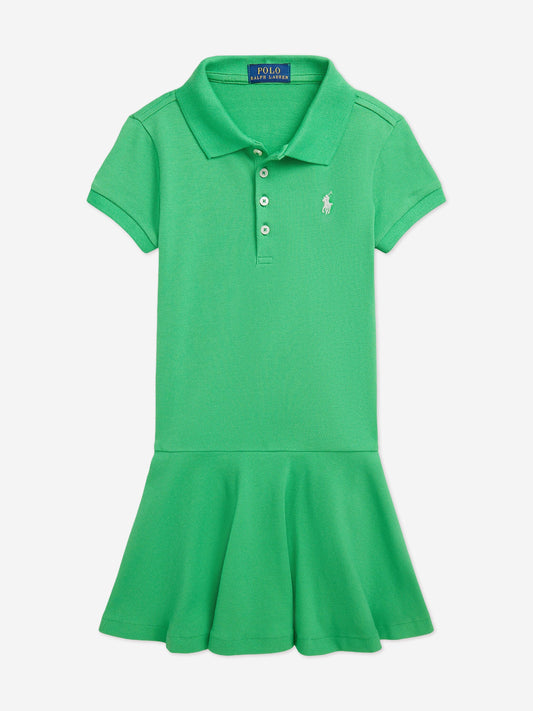Ralph Lauren 女童绿色 Polo 连衣裙