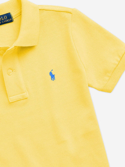 Ralph Lauren 男童黄色徽标 Polo 衫