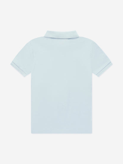 男童蓝色徽标 Polo 衫