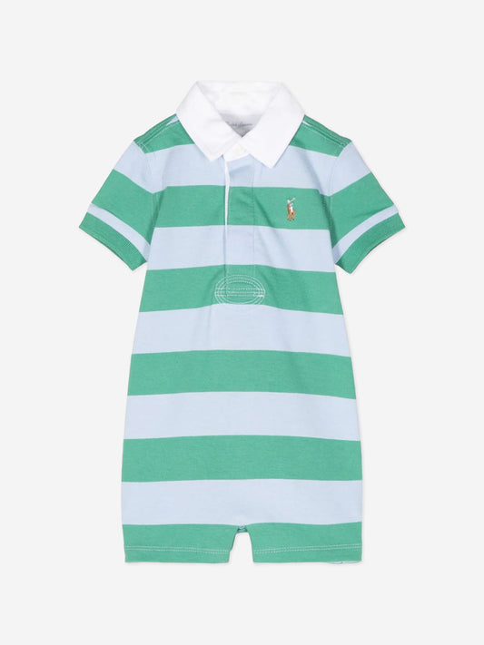 Ralph Lauren 男婴条纹橄榄球连体衣（多色）