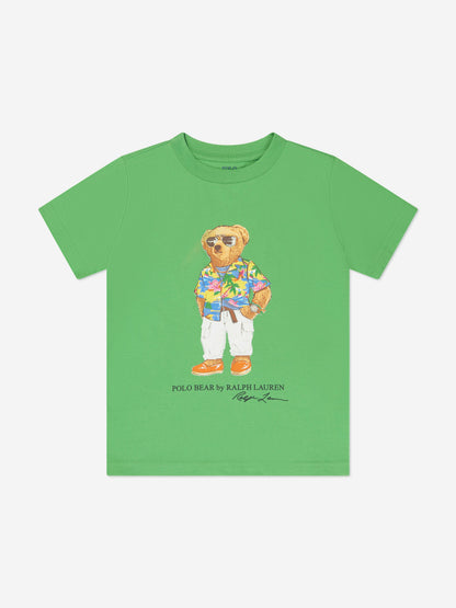 Ralph Lauren 男童绿色小熊 T 恤