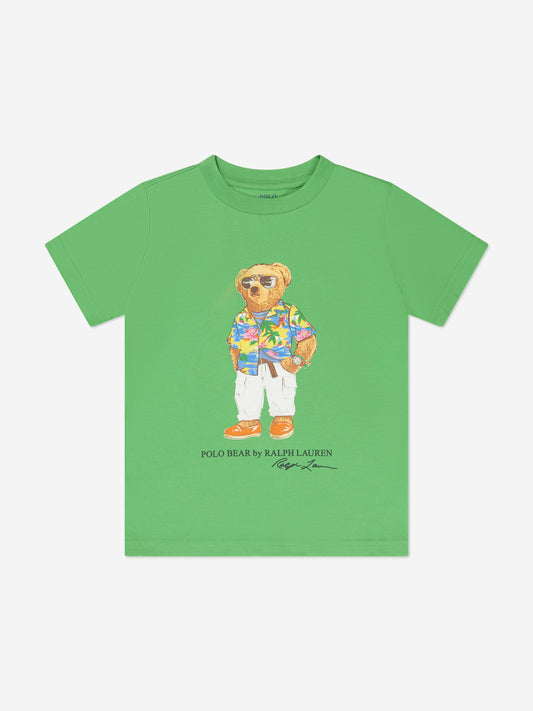 Ralph Lauren 男童绿色小熊 T 恤