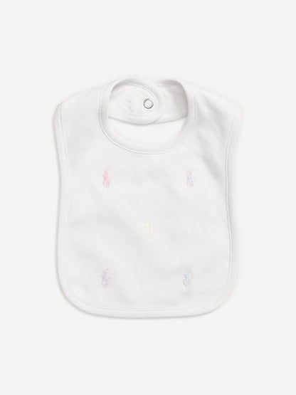 Ralph Lauren 女婴白色徽标围兜