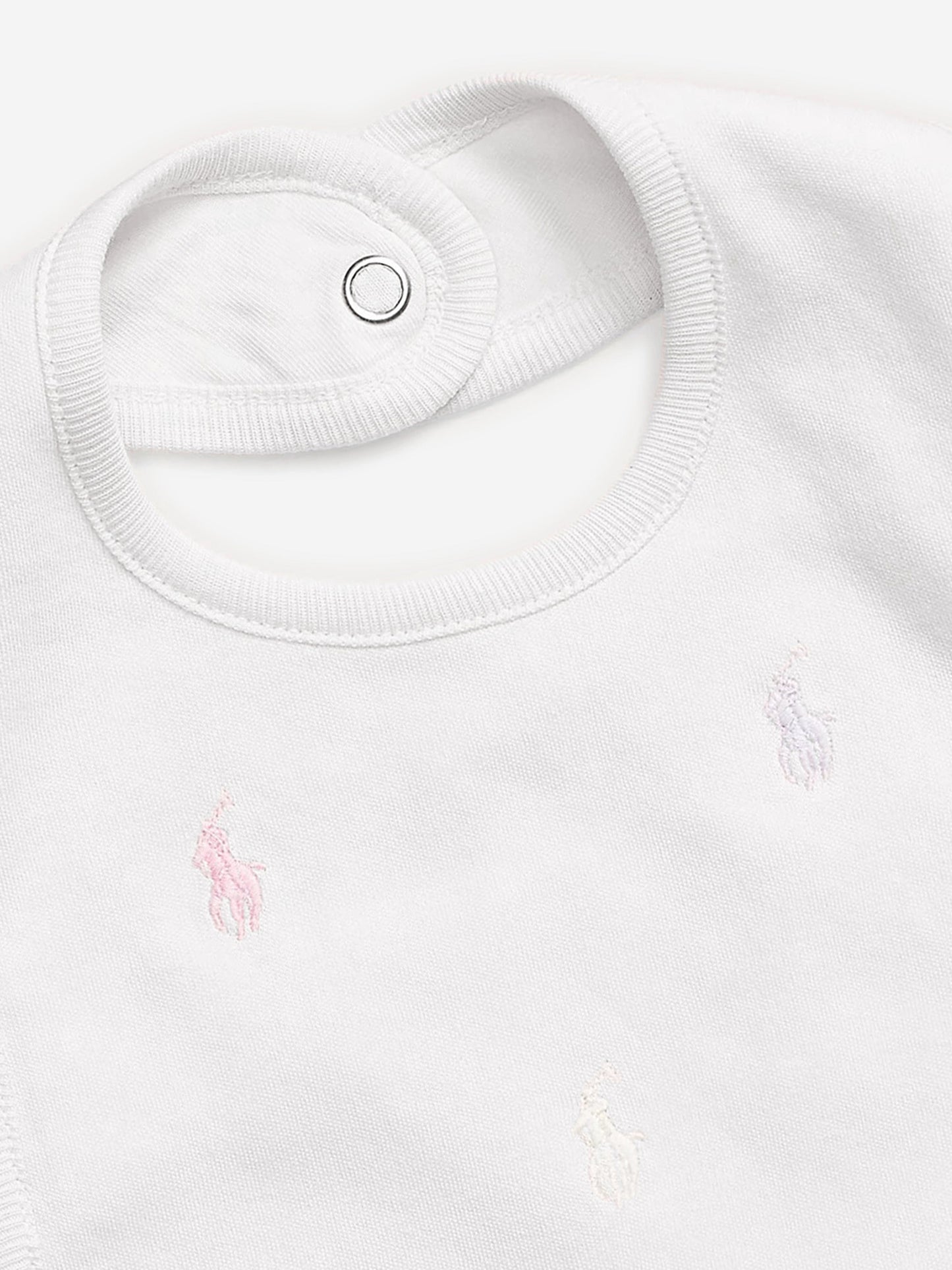 Ralph Lauren 女婴白色徽标围兜