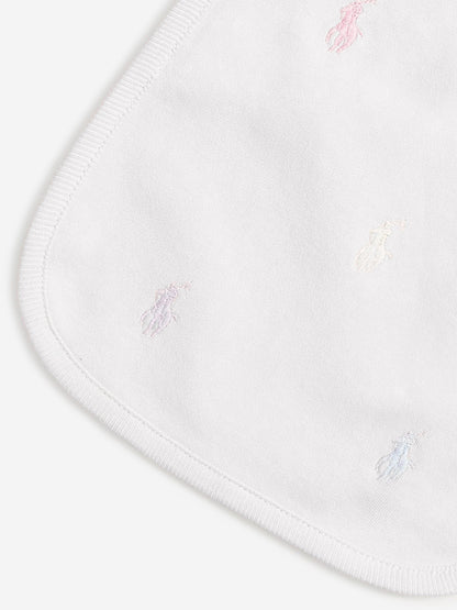 Ralph Lauren 女婴白色徽标围兜