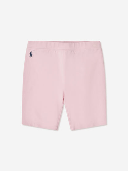 Ralph Lauren 女童徽标骑行短裤（粉色）
