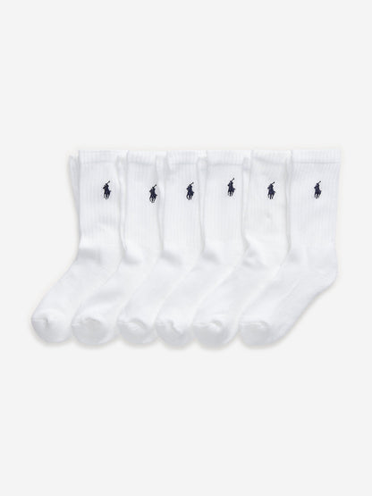 Ralph Lauren 男童运动袜 6 双装 白色