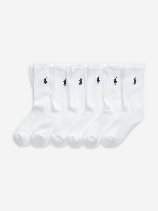 Ralph Lauren 男童运动袜 6 双装 白色