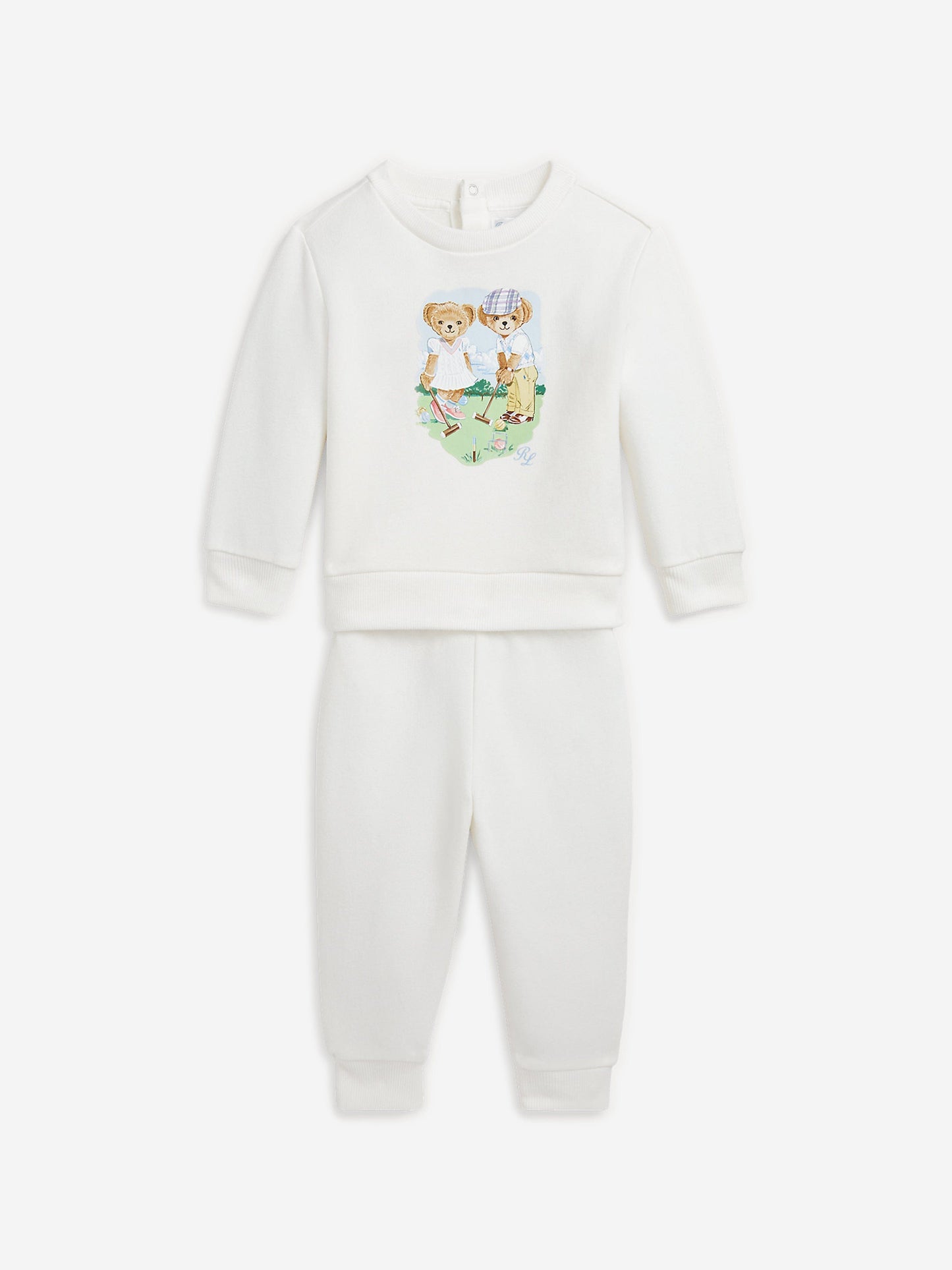 Ralph Lauren 男婴白色小熊运动服