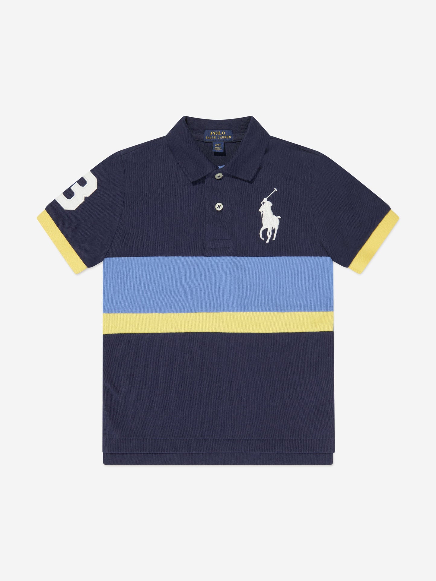 Ralph Lauren 男童海军蓝条纹 Polo 衫