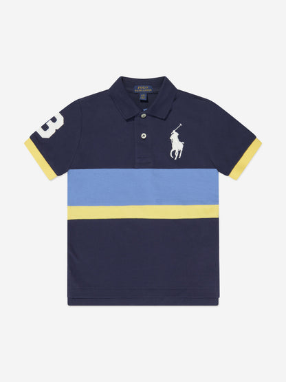 Ralph Lauren 男童海军蓝条纹 Polo 衫