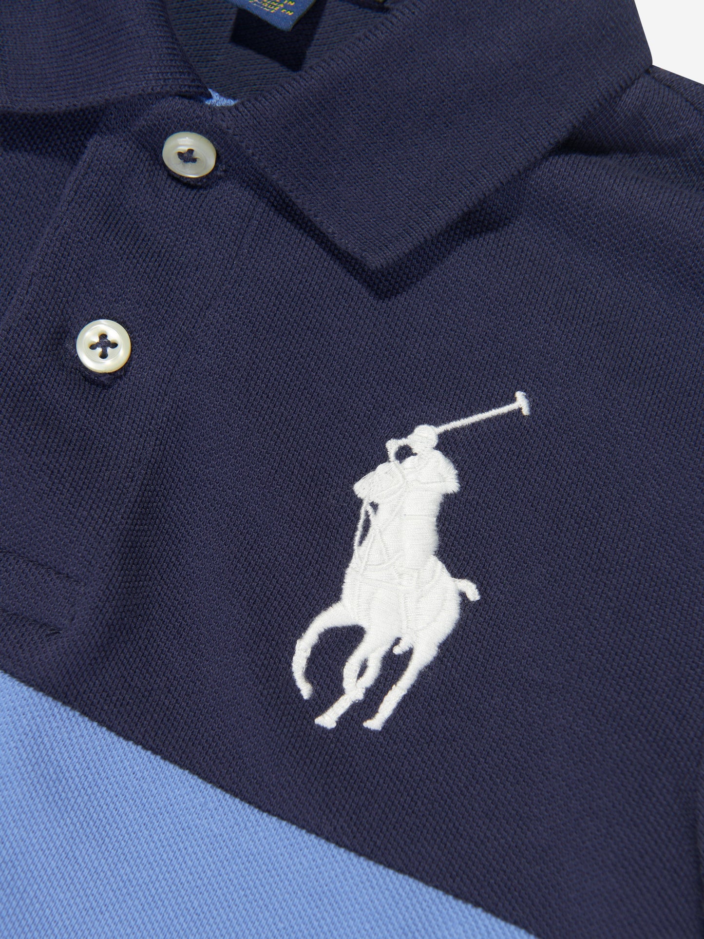 Ralph Lauren 男童海军蓝条纹 Polo 衫