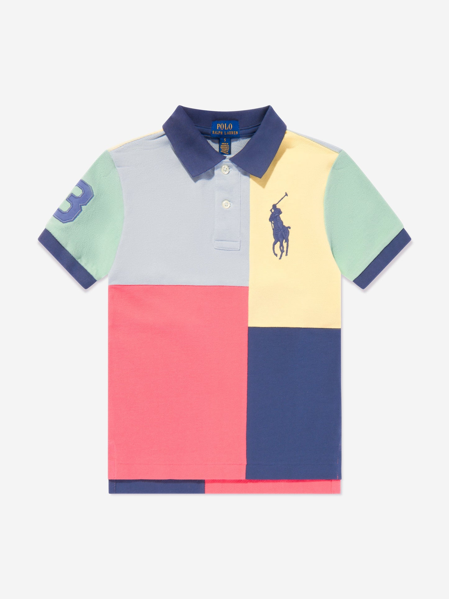 男童多色拼色 Polo 衫