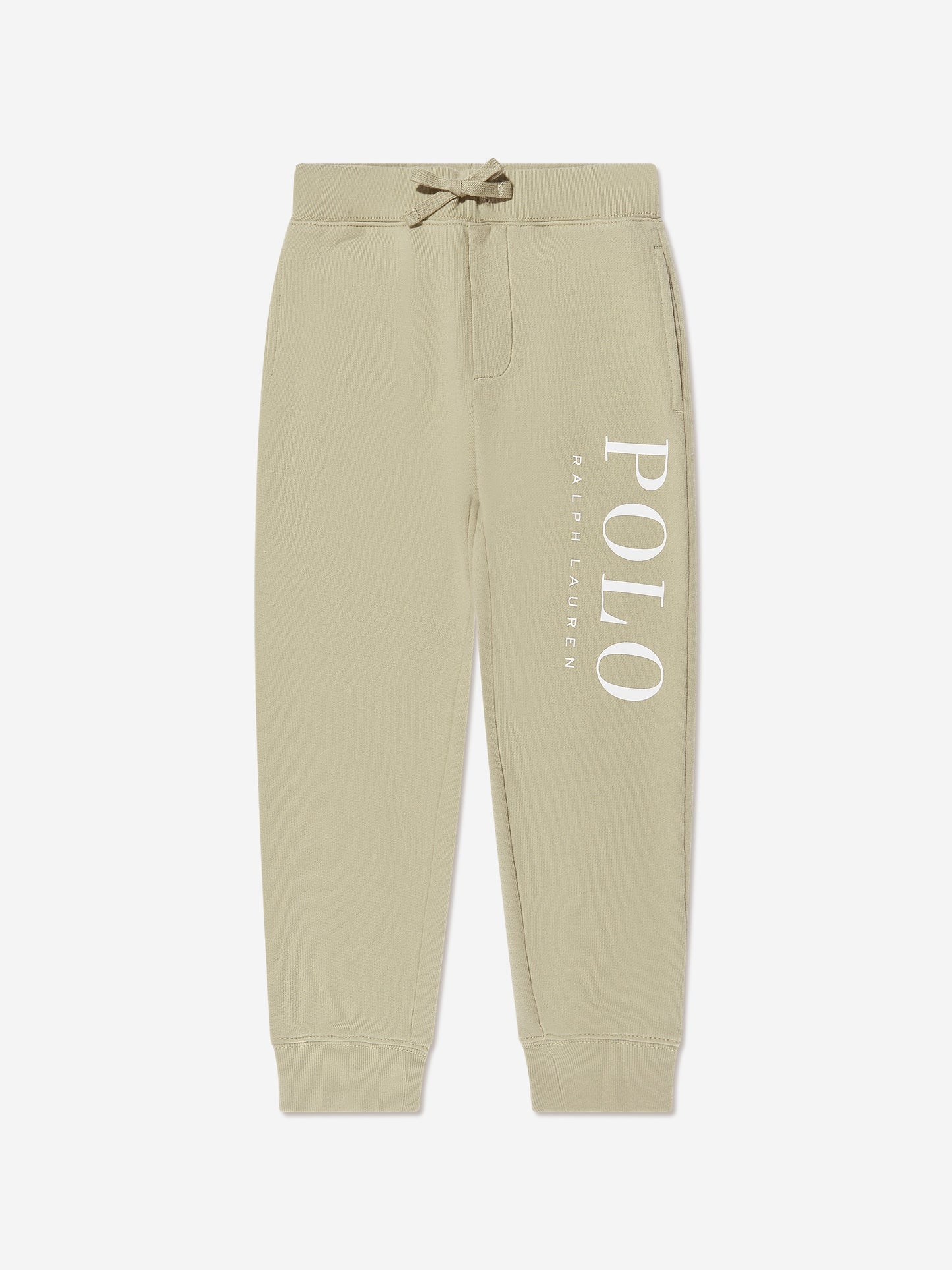 男童棕色 Polo 慢跑裤