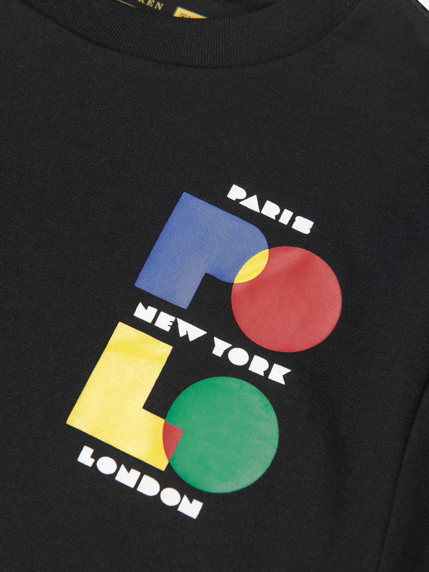 Ralph Lauren 男童黑色徽标 T 恤