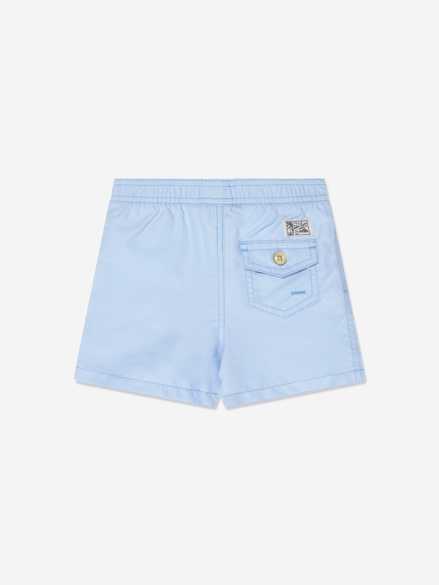 Ralph Lauren 男童蓝色徽标泳裤