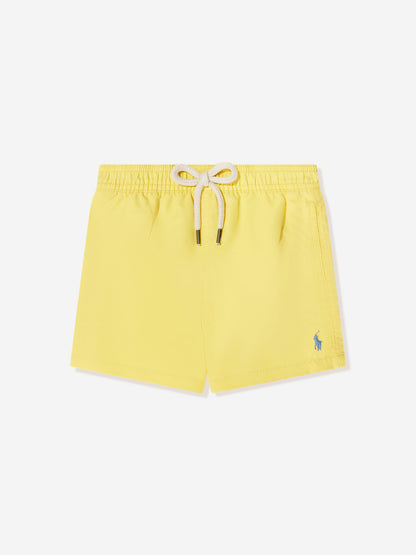 Ralph Lauren 男童黄色徽标泳裤