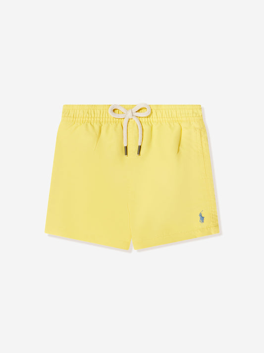 Ralph Lauren 男童黄色徽标泳裤