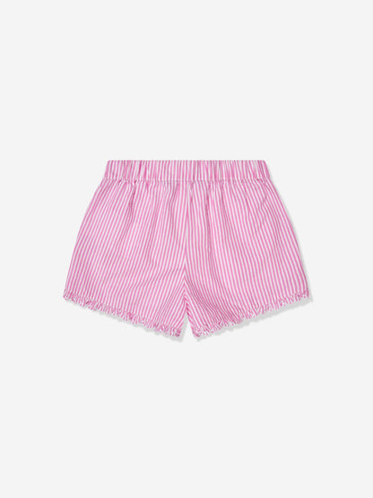 Ralph Lauren 女童条纹荷叶边短裤（粉色）