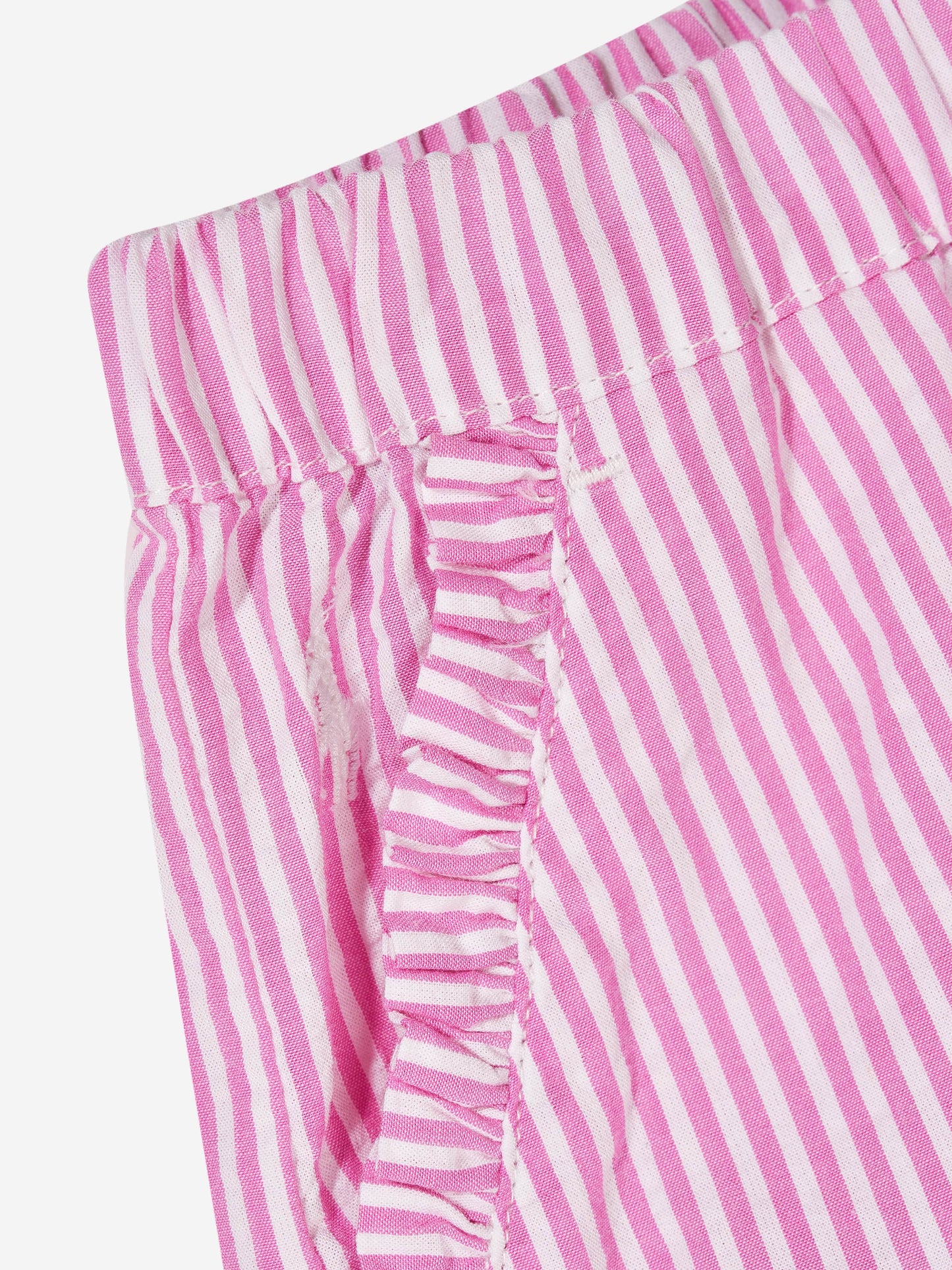 Ralph Lauren 女童条纹荷叶边短裤（粉色）