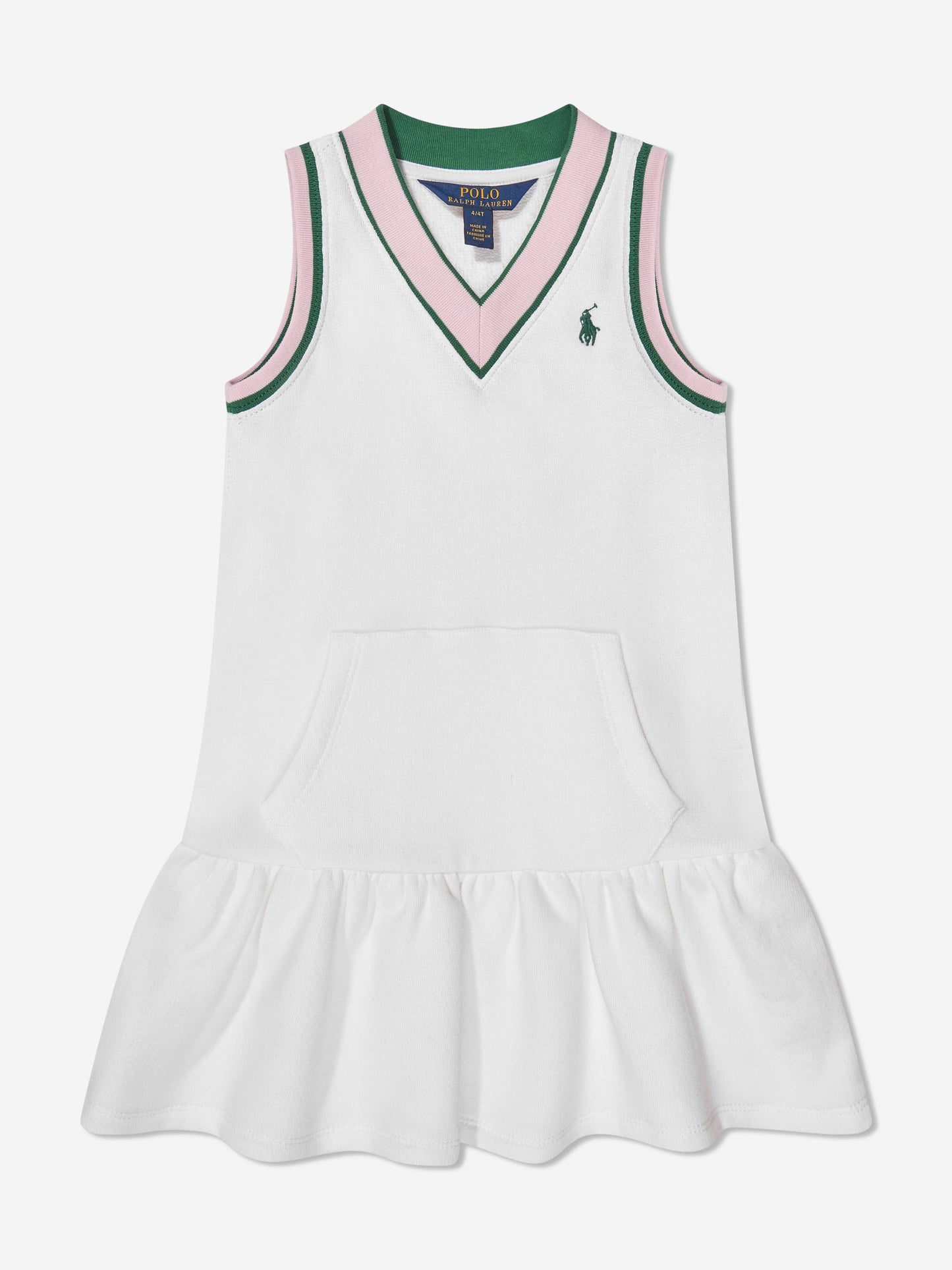 Ralph Lauren 女童白色无袖日装连衣裙
