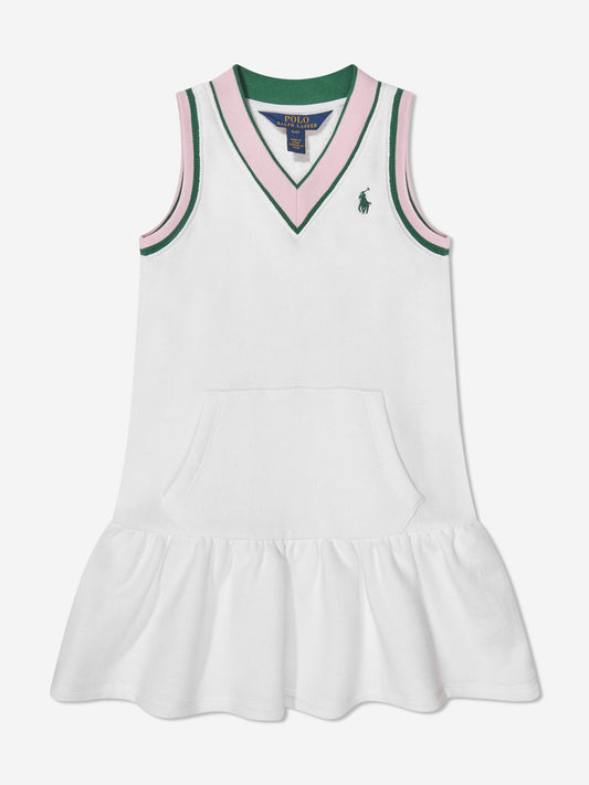 Ralph Lauren 女童白色无袖日装连衣裙