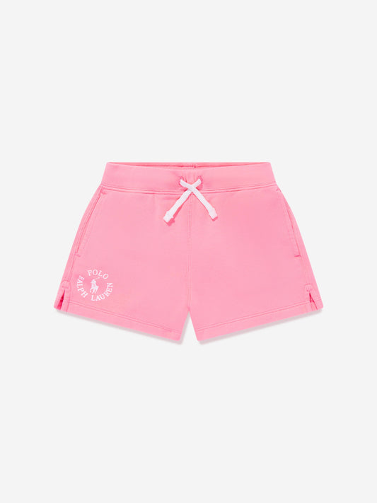 Ralph Lauren 女童粉色徽标短裤